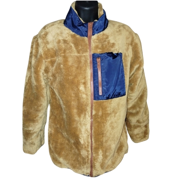 Tommy Bahama Other - Tommy Bahama cute fuzzy gold kids jacket new size 14 great condition
